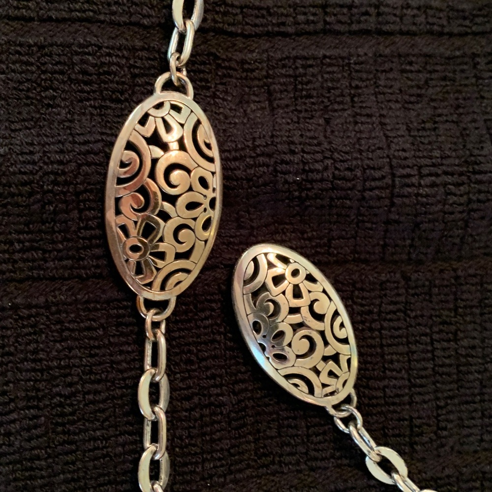 Brighton Silver Scroll Chain Belt - Picture 2 of 3